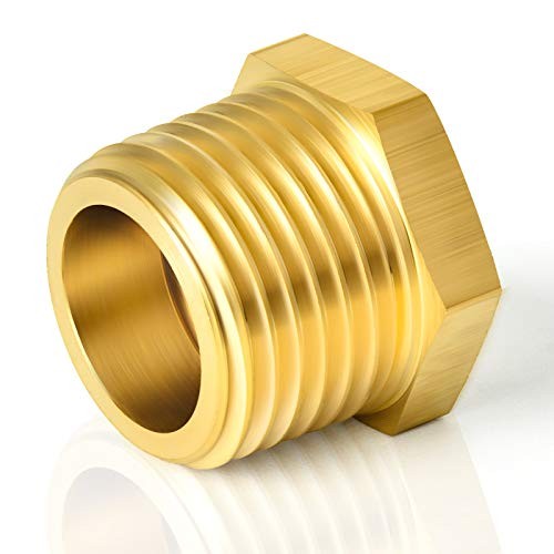 PCS Brass Reducer Hex Bushing Threaded Pipe Fitting 3/8" MNPT x 1/4" FNPT 10