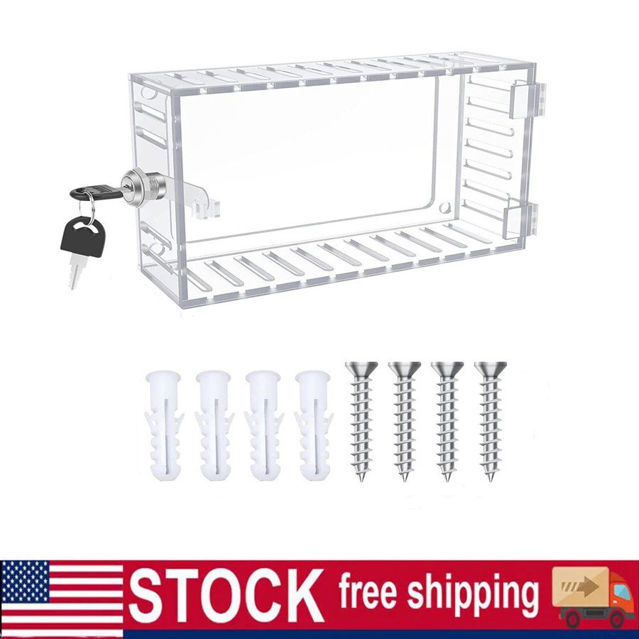 Clear Thermostat Cover Universal Combination Lock Box Guard Wall Mounted
