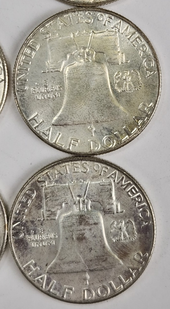 1959 Franklin Half Dollar 50c UNC Roll - 20 Coins Uncirculated