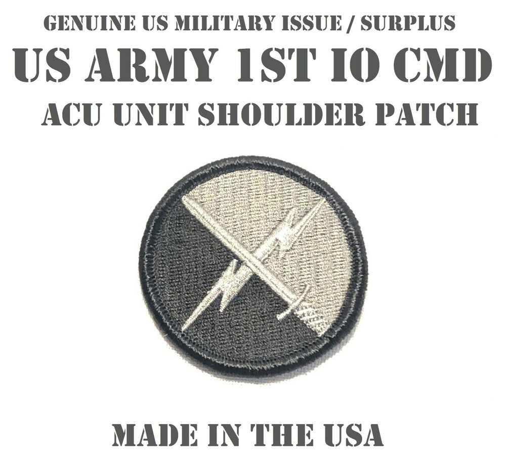 US MILITARY PATCH UNIFORM ARMY ACU 1ST IO CMD INFORMATION OPS SUBDUED HOOK LOOP