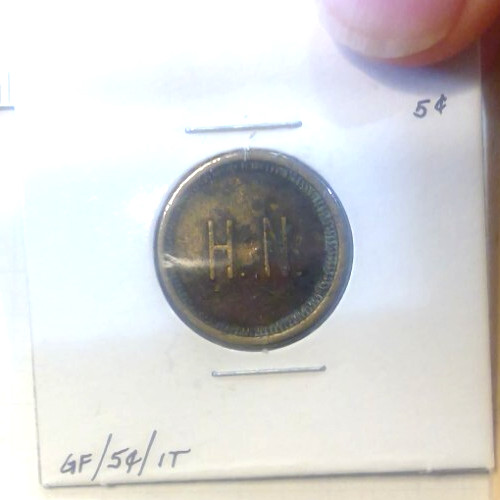 UNKNOWN TOKEN (Maverik)  "H.N." / GF 5c IT