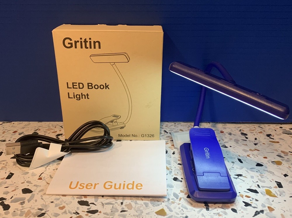 Gritin 19 LED-C Rechargeable Dark Blue Book Light