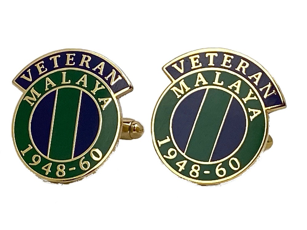Malaya Veteran Military Cufflinks Armed Forces v3