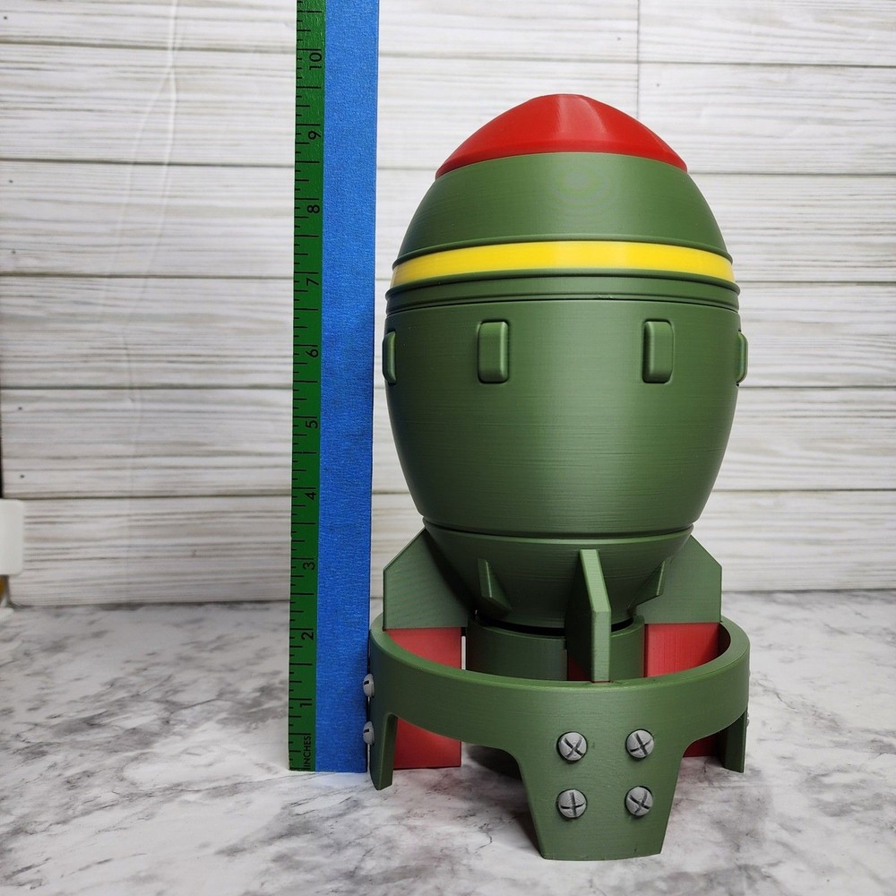 Fallout Mini Nuke Container 3D Printed Prop Container Planter Fat Man Ammo