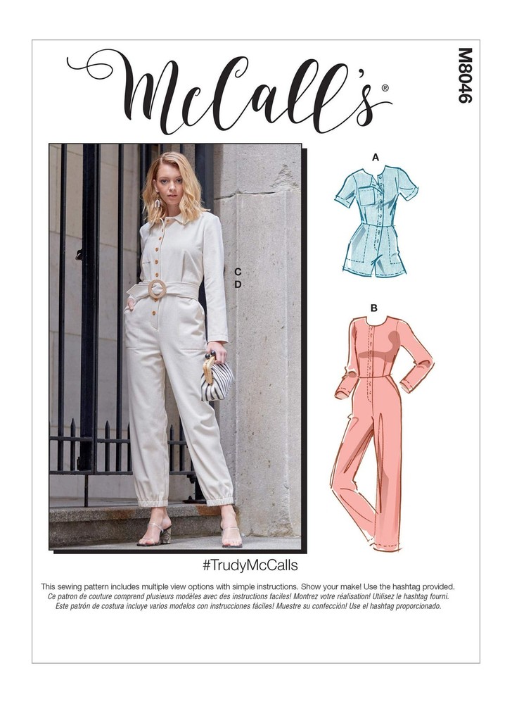 McCall Pattern m8046 jumpsuit sewing pattern
