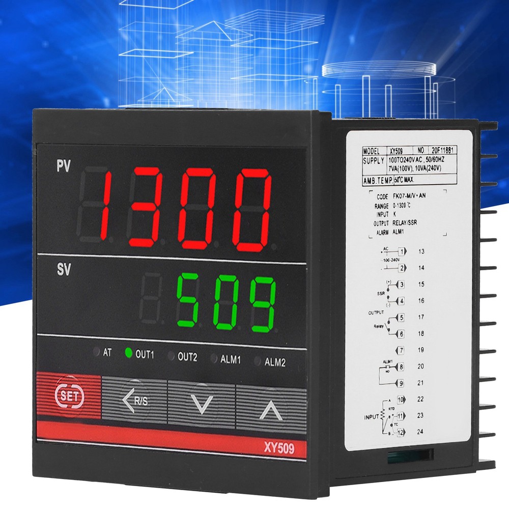 Universal Temperature Controller Dual Display PID Heating And Cooling For