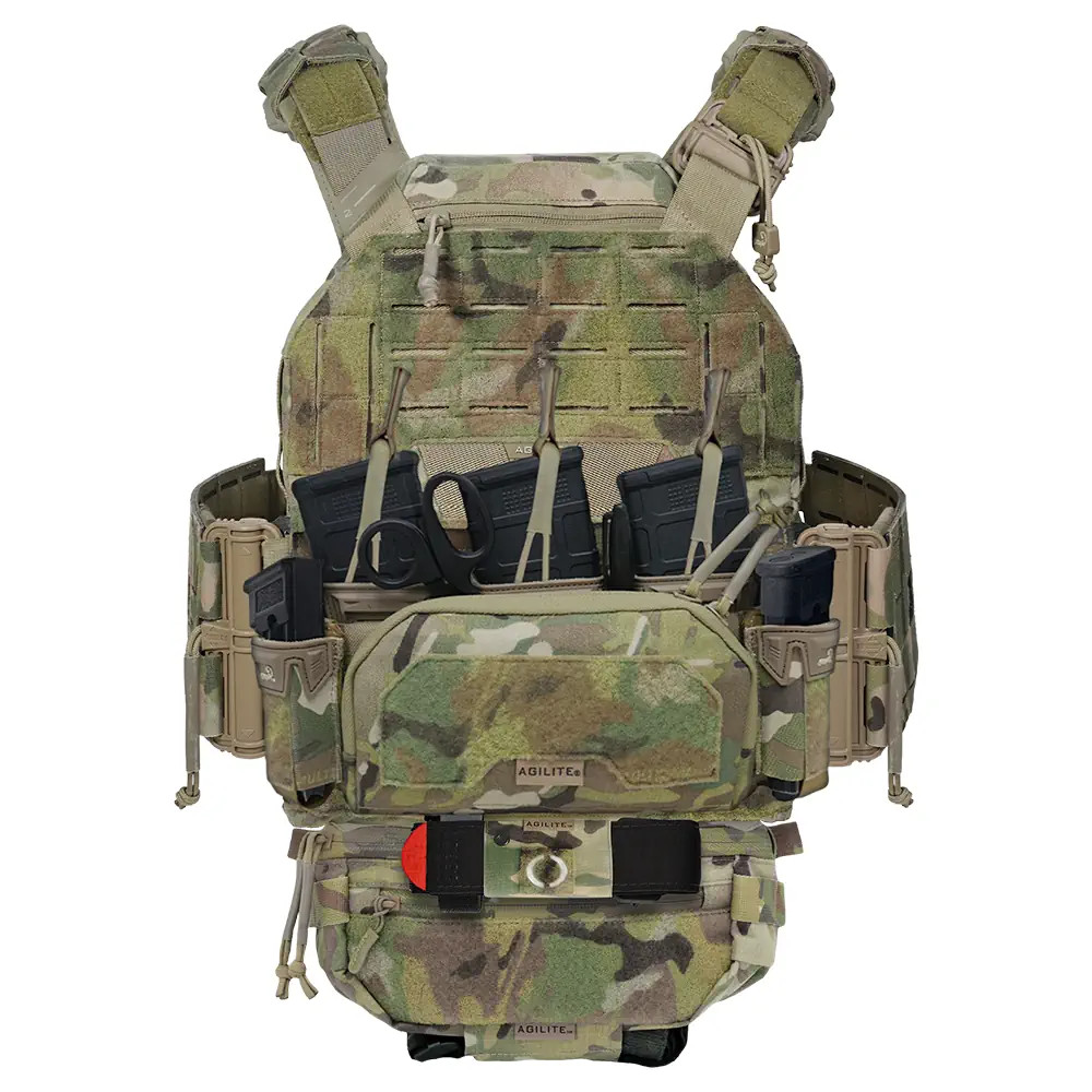 Agilite K-Zero SF Plate Carrier Tactical Vest MOLLE Quick Release MULTICAM