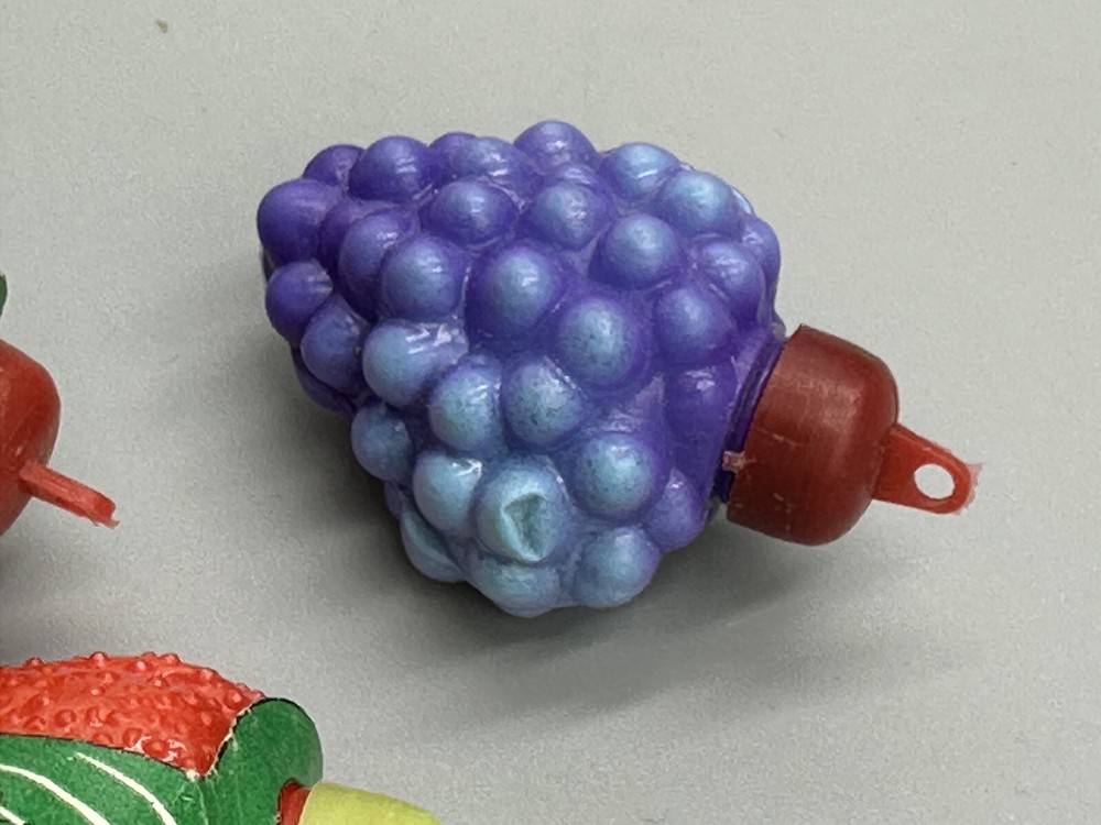 c 1980 Fruit CANDY POWDER Container Vintage Grape Strawberry