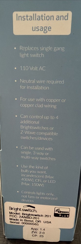 Bright Switch Automated light switch