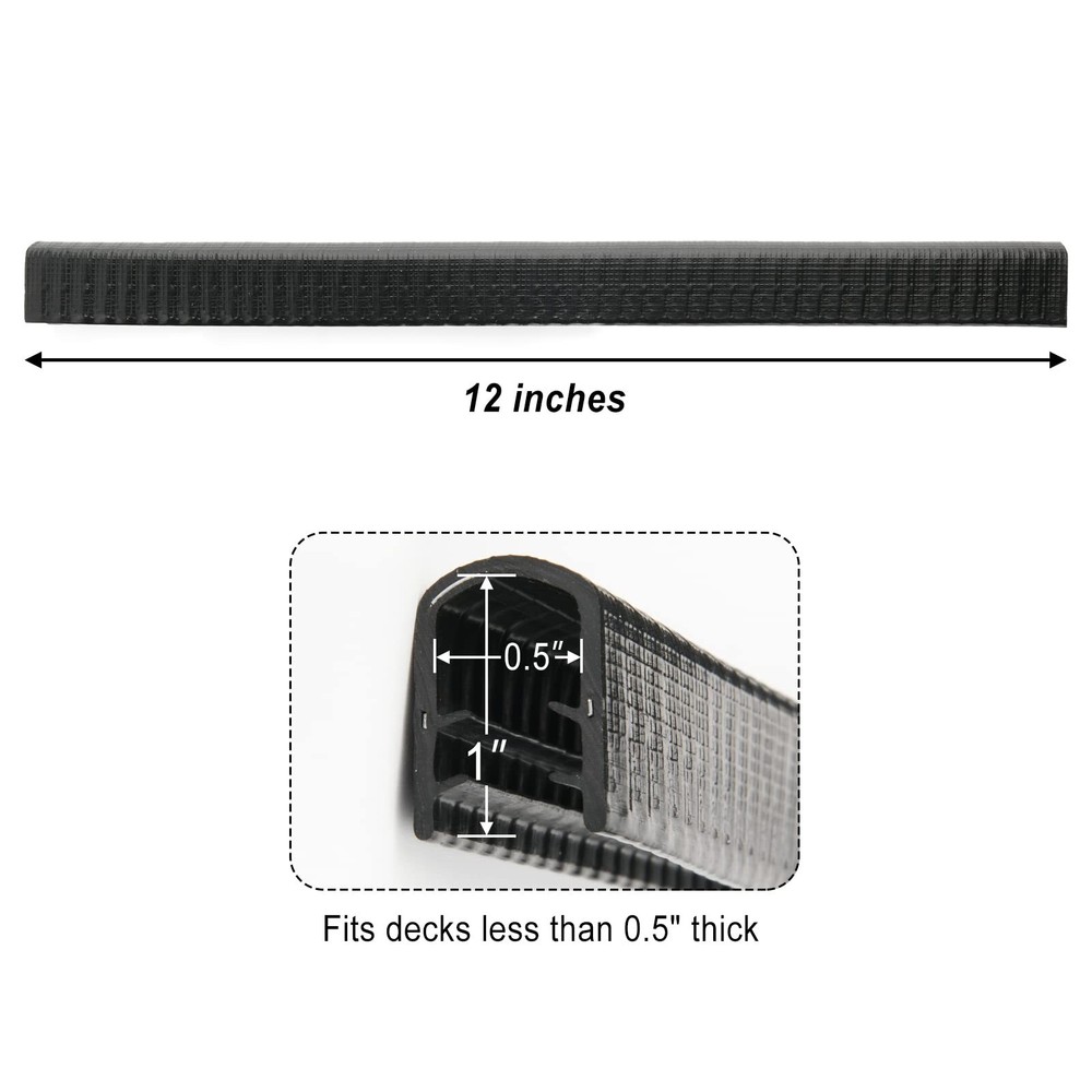 2 Pack Skateboard Deck Guard Protectors Deck Edge Cover Rubber Strip