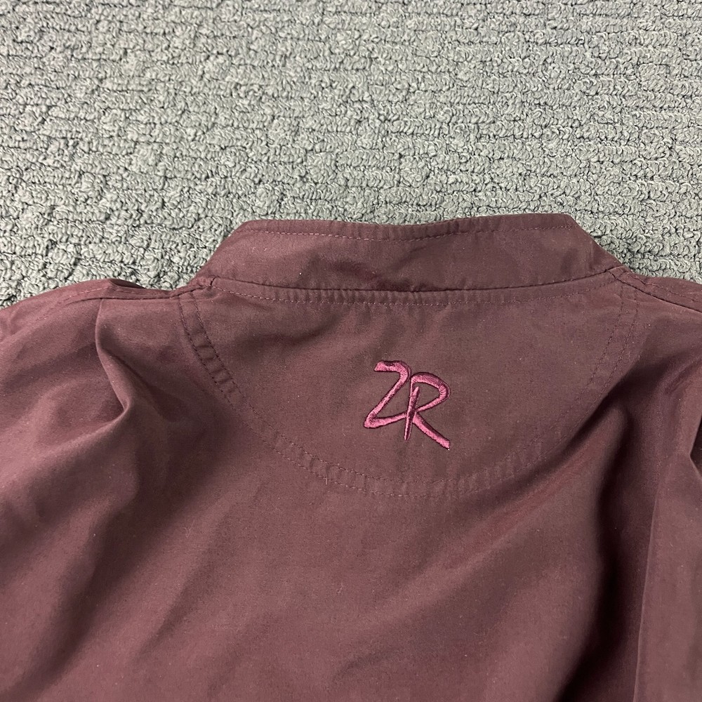 Zero Restriction Jacket Mens L Burgundy Red Windbreaker Golf Outerwear Pullover