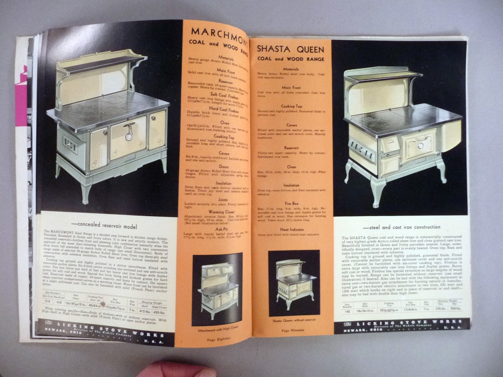 Licking Stove & Range CATALOG - 1934 ~~ stoves, ranges