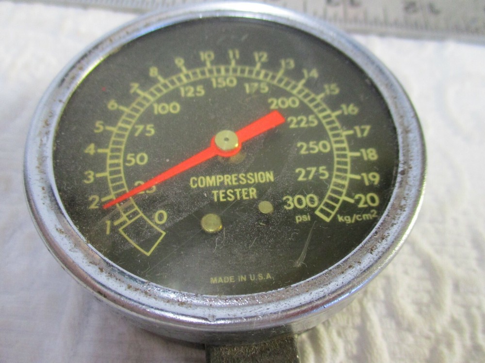 Vintage Compression Tester Compression Checker with Adapters Hoses Made in USA