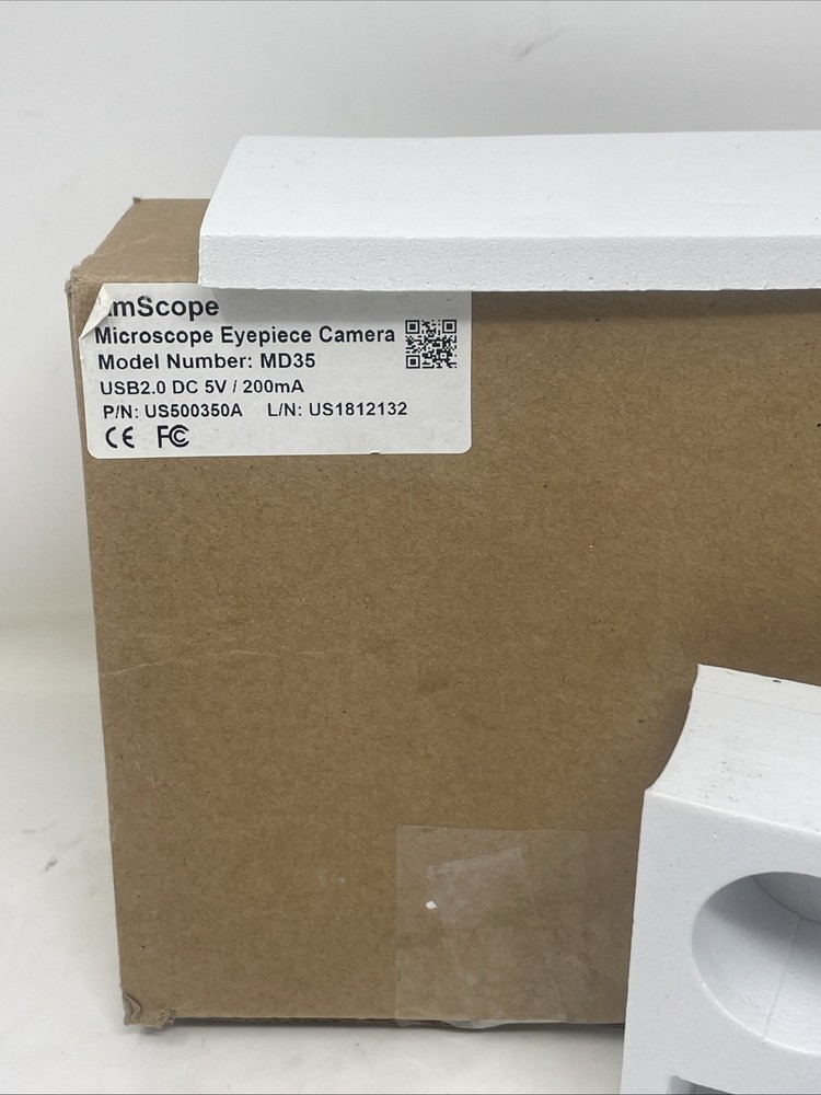 New AMSCOPE MD35 PN US500350A MICROSCOPE EYEPIECE CAMERA All Set