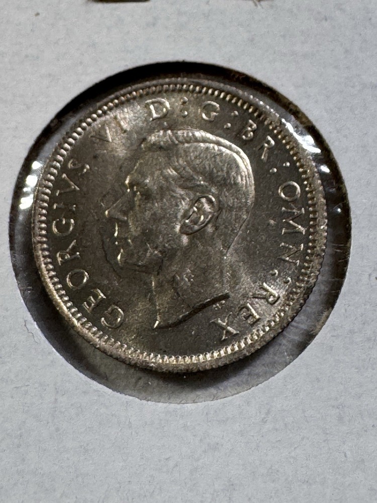 1943 Great Britain Silver 6 Pence