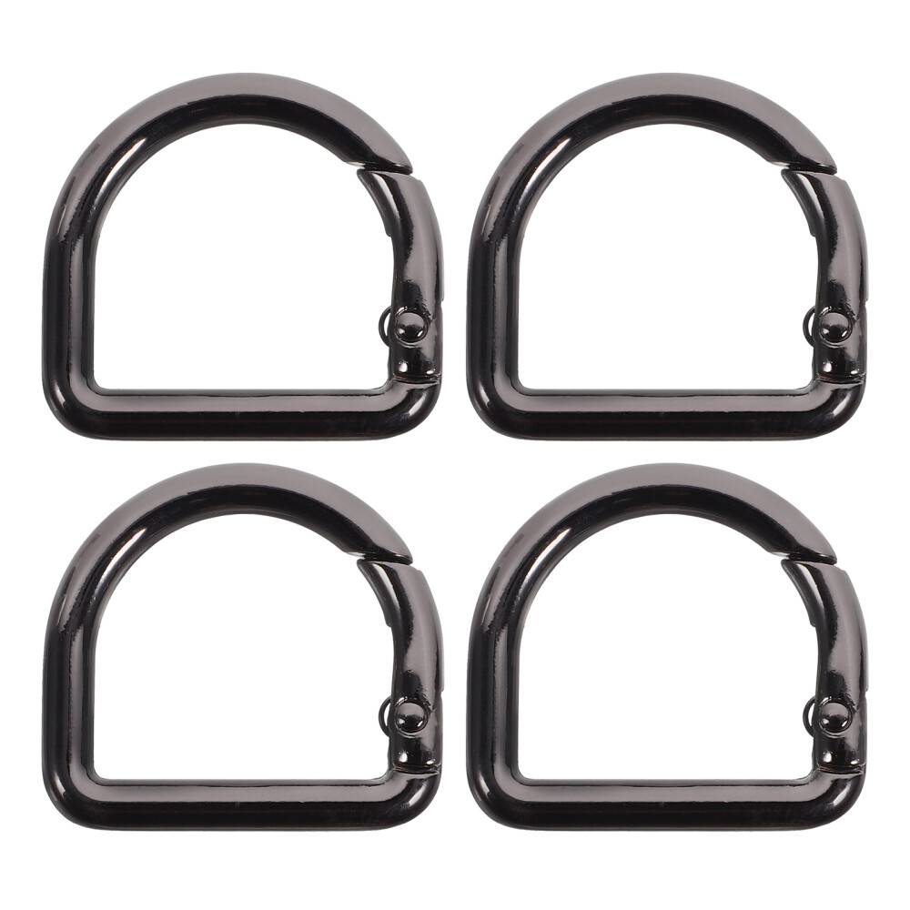 4PCS Spring Clasps Spring D Shaped Carabiner Snap Clip Hook Spring Snap Clip