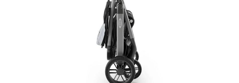 OXO Tot Cubby Plus Stroller, Charcoal / Red
