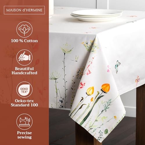 Table Cloth Rectangle Table 100% 120" x 70" (Rectangular) 02 - Botanical Fresh