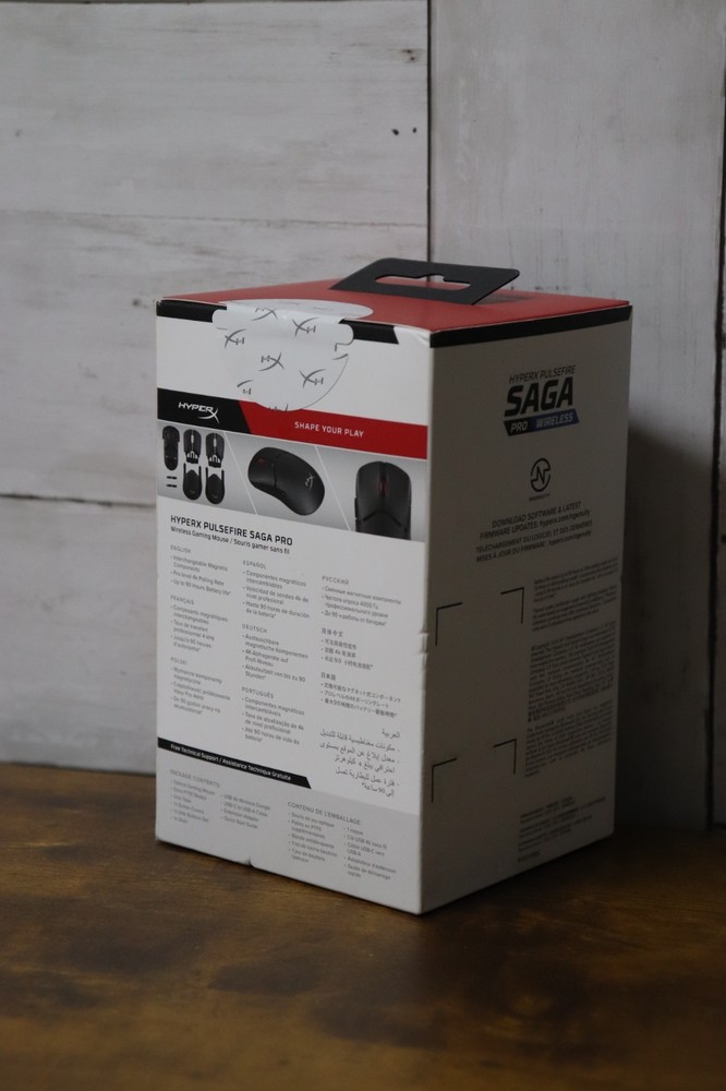 New HyperX Pulsefire SAGA pro Black 2502 Wireless Mouse