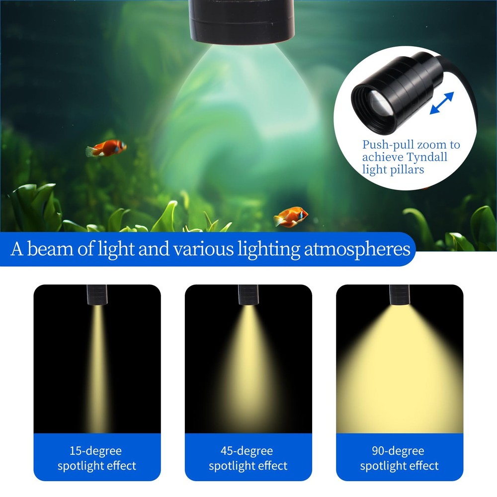 Mini Clip On Aquarium Light Small Dimmable Fish Tank With Dimmer