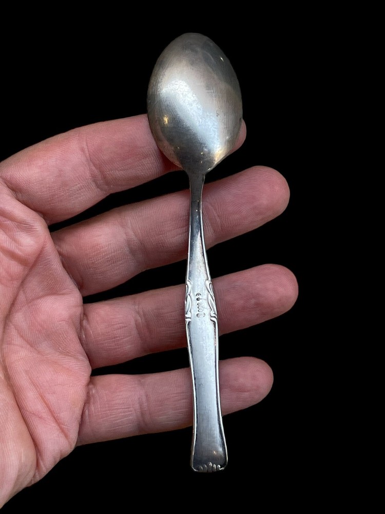 Antique European 800 Silver Tea Caddy Spoon