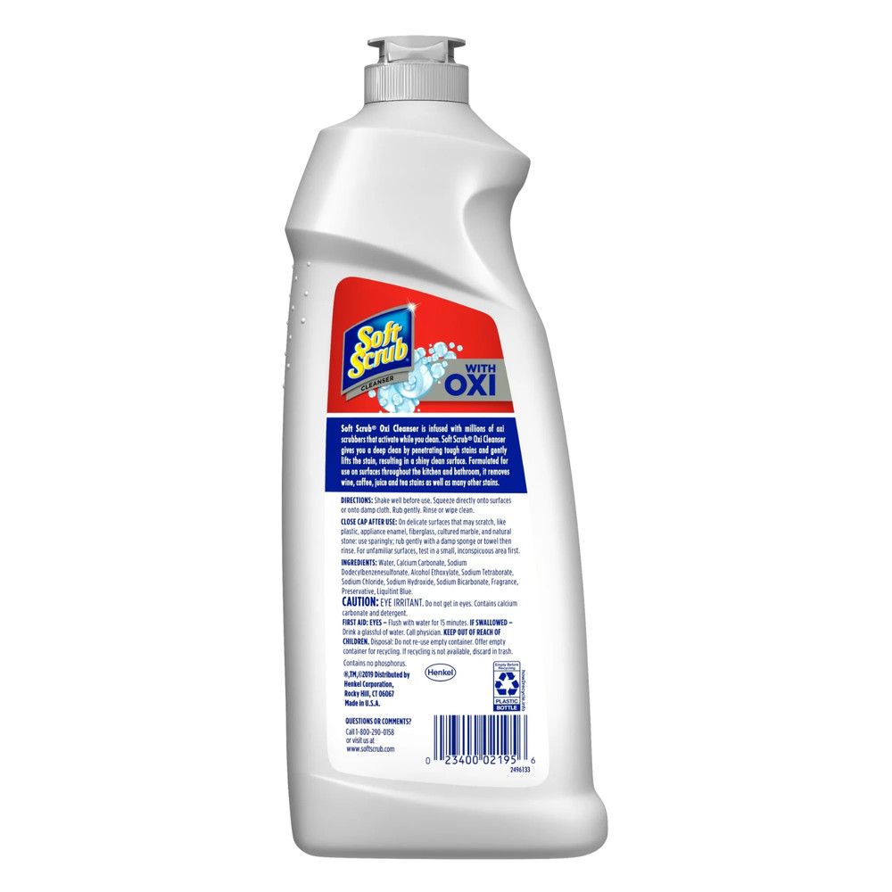 Soft Scrub Multi-Purpose Cleanser with OXI, Surface Cleaner, Deep Clean, 24 Oz