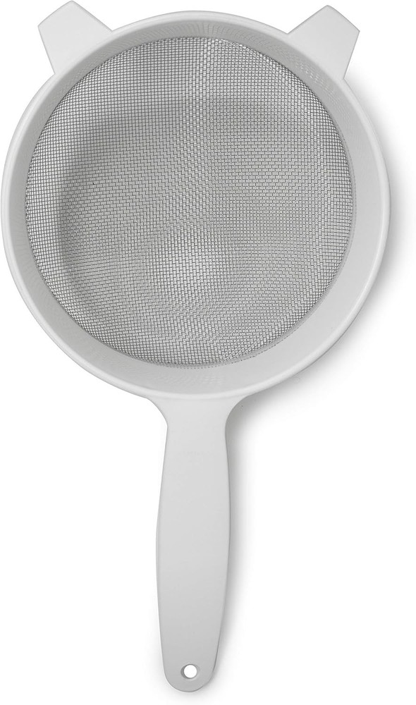 2132 Fine Mesh Strainer 2.5 White Plastic Handle Stainless Steel Sieve