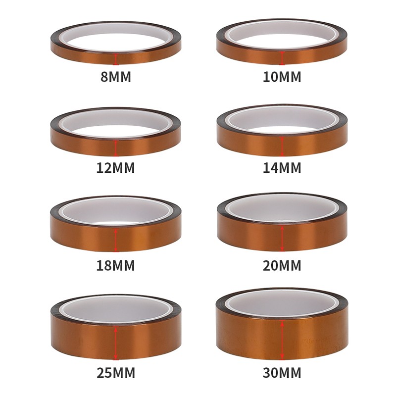 Heat Resistant Tape Kapton Polyimide Insulation Thermal For PCB 3mm-100mm Width