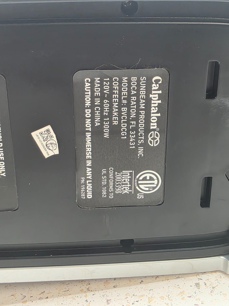 Calphalon BVCLDCG1 10 Cup Programmable LCD Display Coffee Maker Stainless Steel