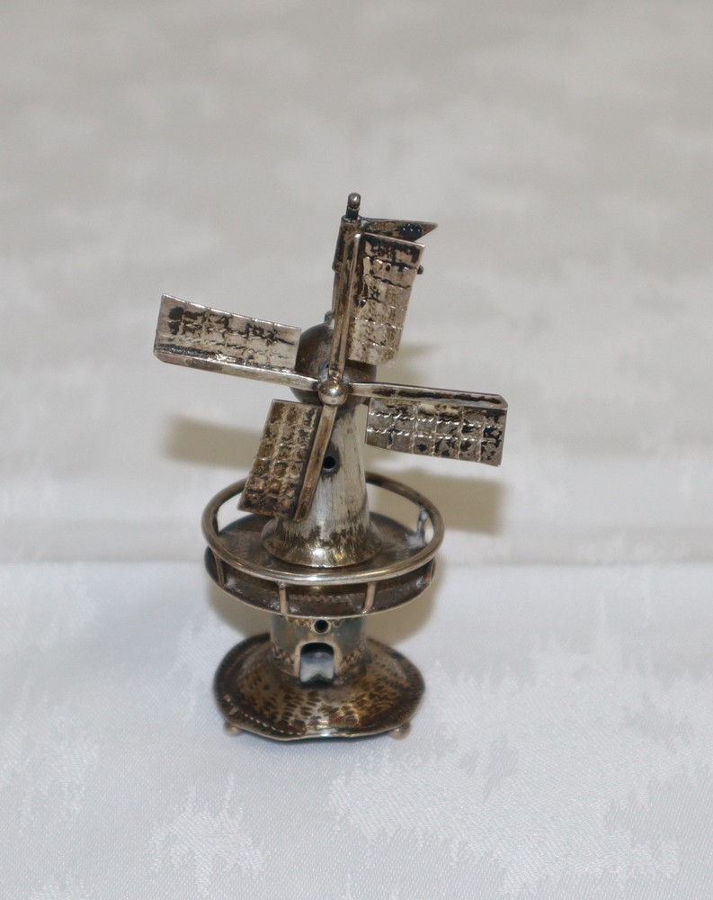 Hallmarked Solid Silver Miniature Windmill Ornament – Vintage Collectable