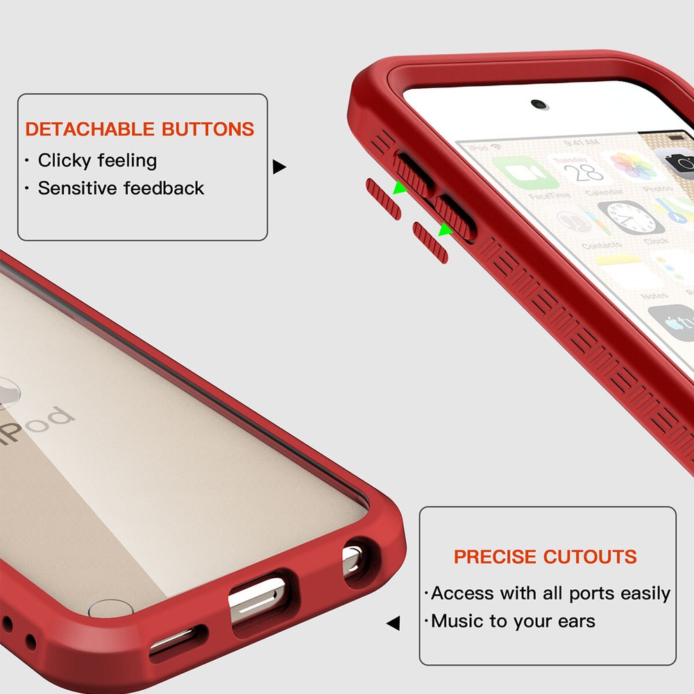 For iPod Touch 7th 6th 5th Gen Case Shockproof Heavy Duty Cover Screen Protector