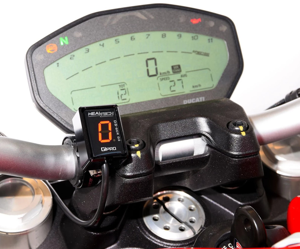 Healtech Gear Position Indicator for Ducati Monster 1200 R &E4 ALL RED