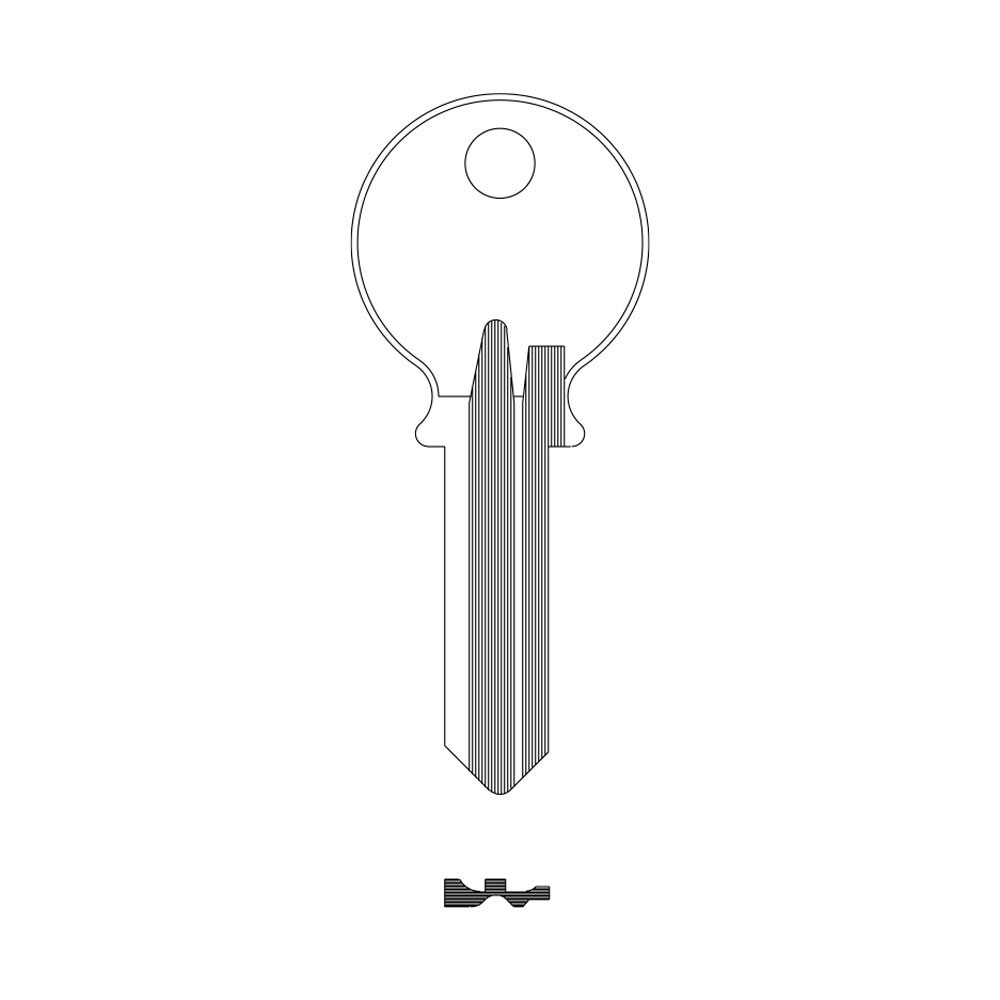 1049E Key Blank – Nickel