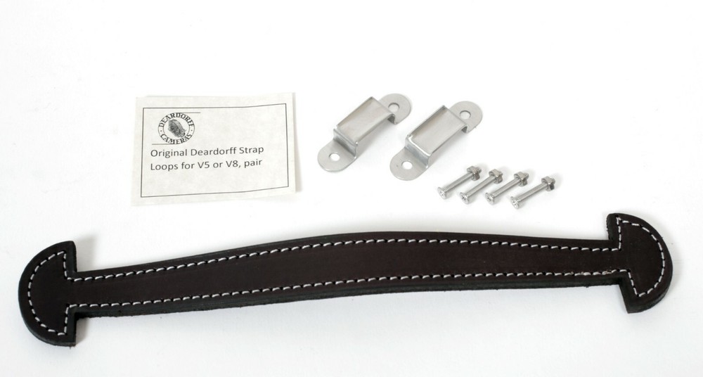 Deardorff V8 Leather Hand Strap with Hardware Loops + Rivets