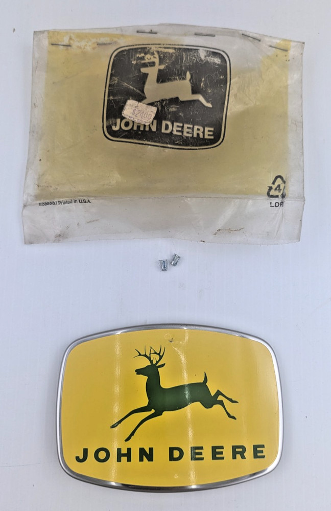 John Deere Tractor Medallion Emblem Sign 5x3.5"