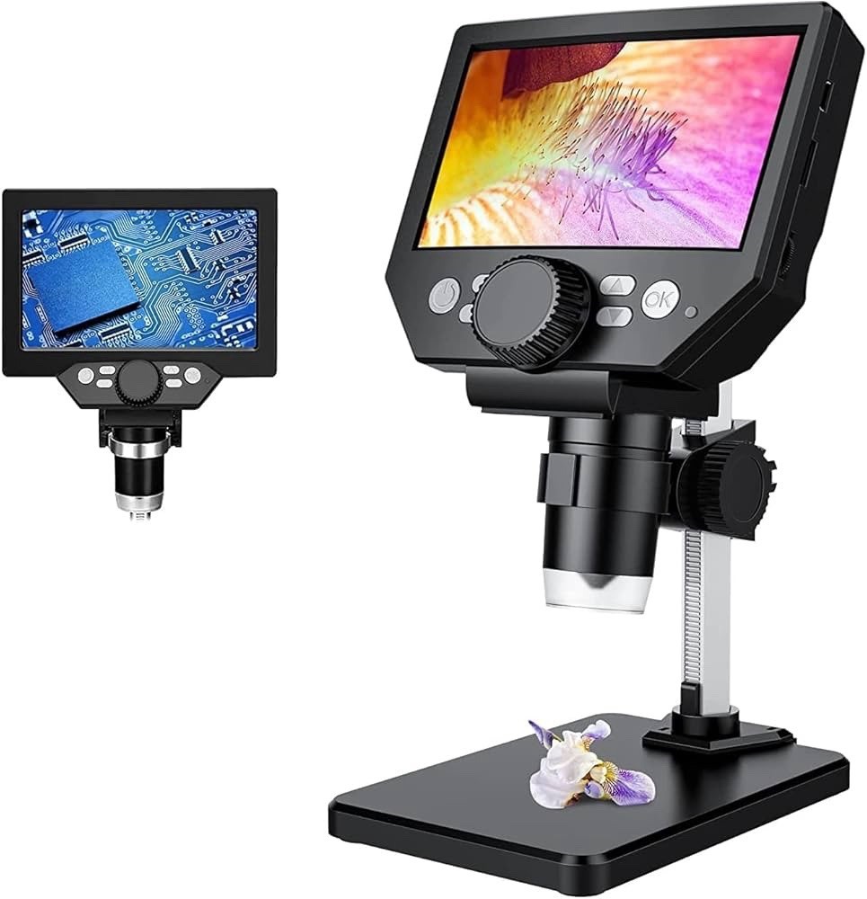Hayve 4.3'' IPS Coin Microscope, 1000X Magnification Digital Microscope for Adul