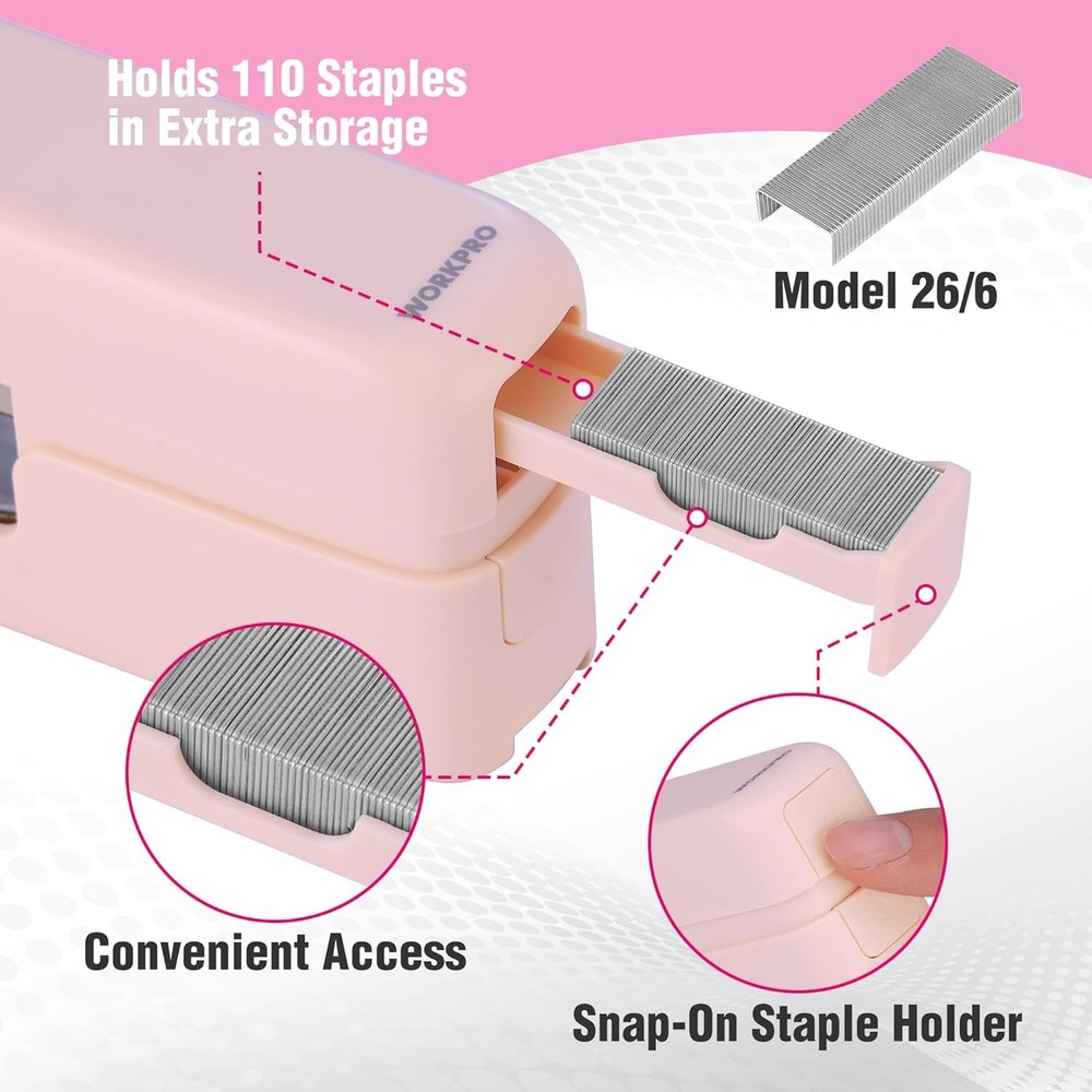 WORKPRO 2-in-1 Stapler Staple Remover w/2000PC Standard Staple 40 Sheet Capacity