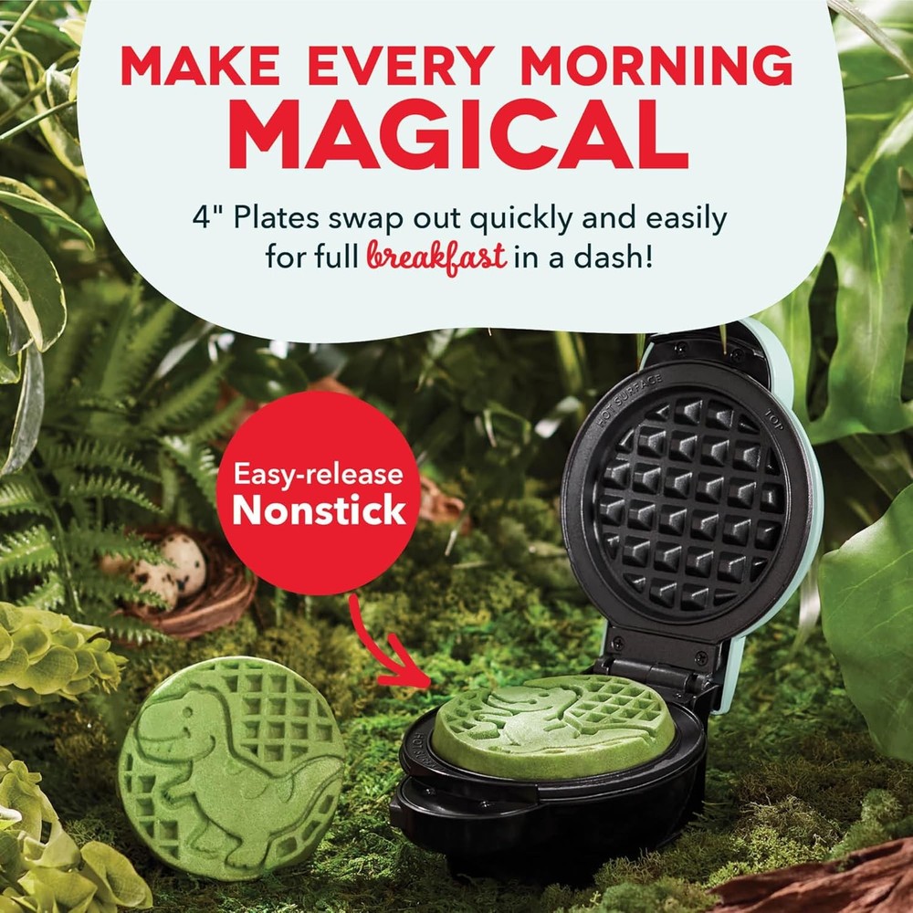 MultiMaker® Mini System Compact Waffle Maker Family Breakfasts Removable Griddle