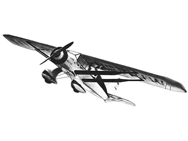 Bellanca Pacemaker C/L 33" Wingspan RC Model Airplane Printed Plans & Templates
