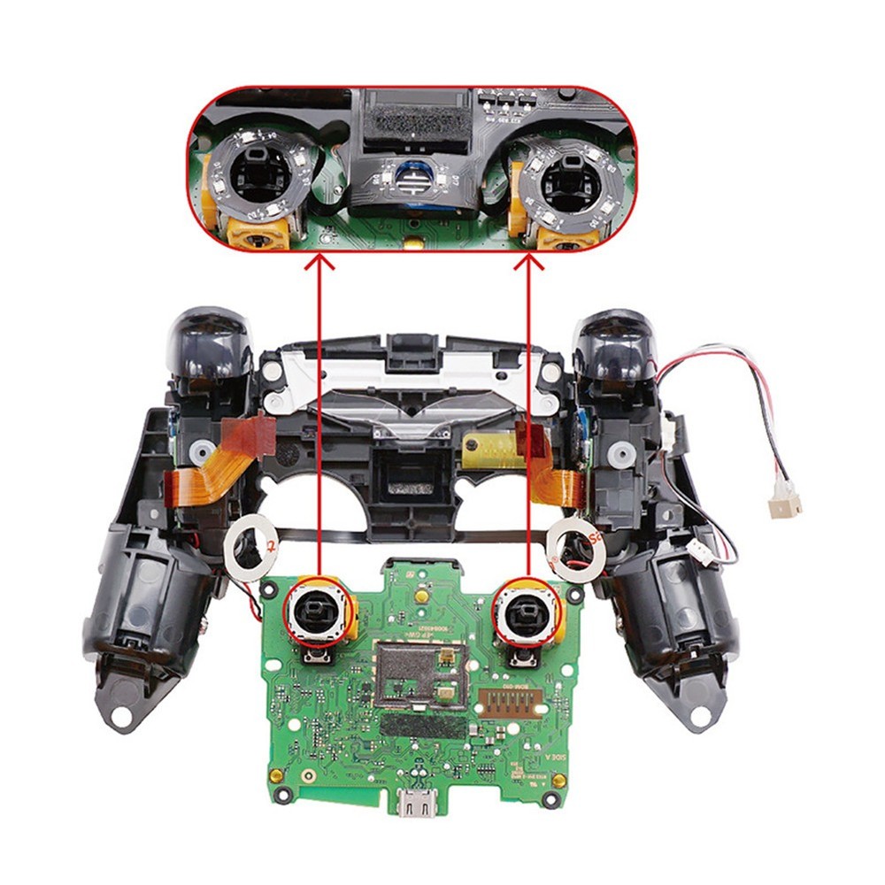 DIY Colored LED Light Board D-Pad Face Buttons Thumbsticks For PS5 Controller
