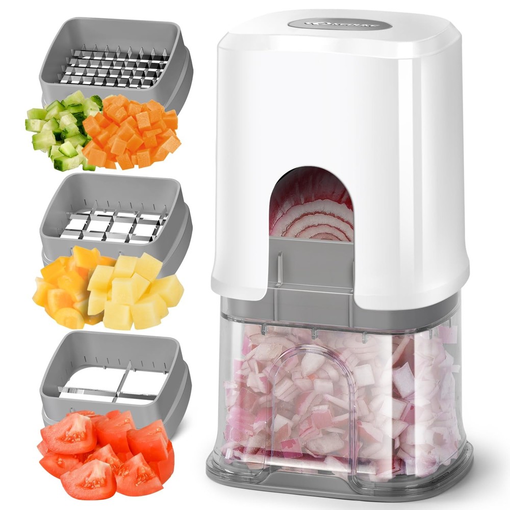 KEOUKE Multifunctional Vegetable Chopper White - 3 Cube,