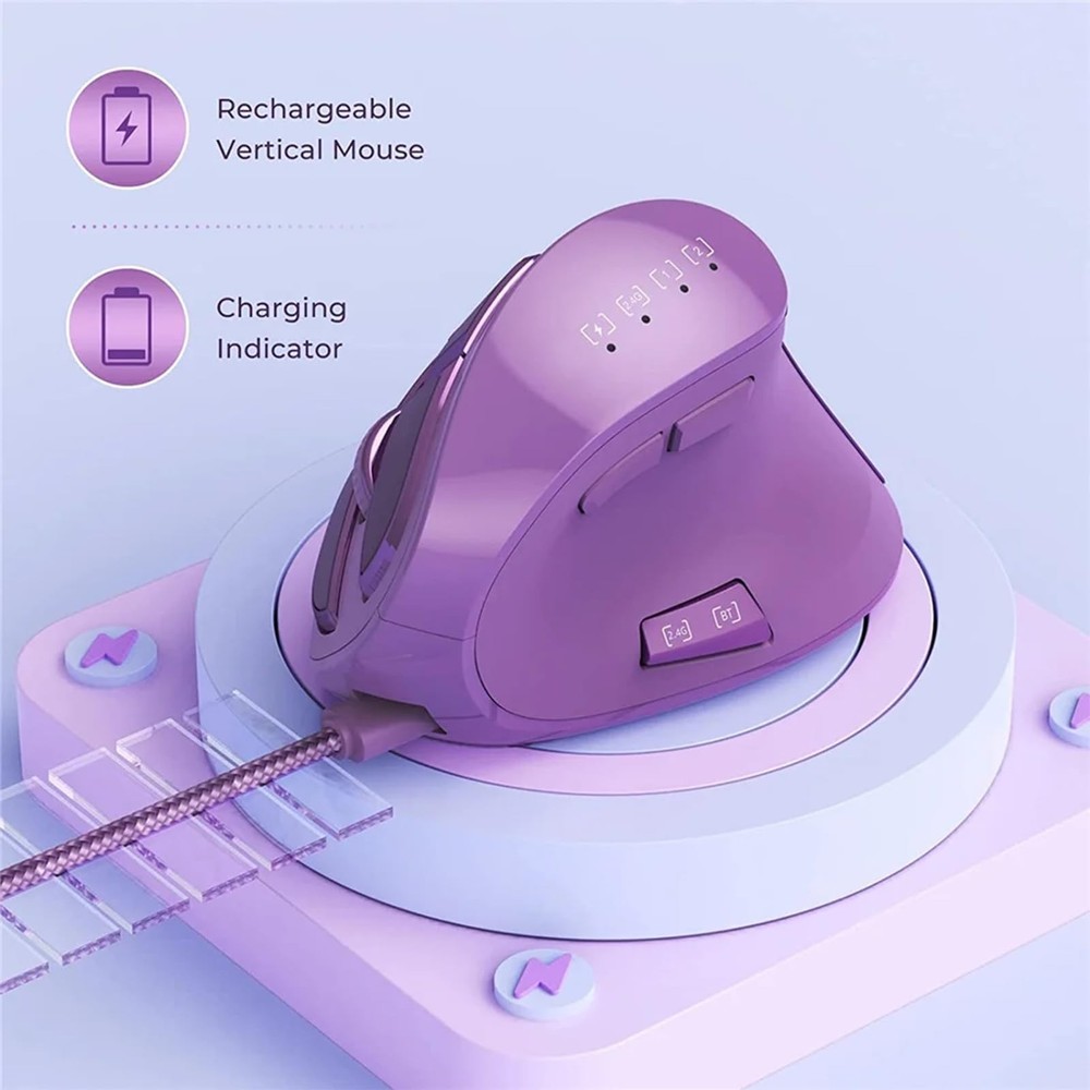 Vertical , Wireless Ergonomic Optical (BT 5.0 + Bluetooth 3.0 + USB Connectio...
