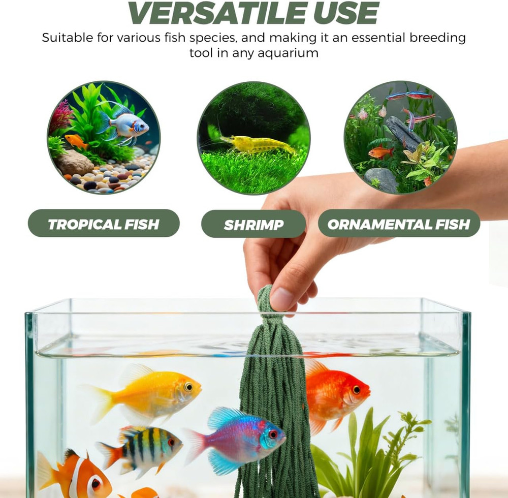 10Pcs Fish Breeding Spawning Mops Floating Egg Laying Mop for Aquarium Safe Habi