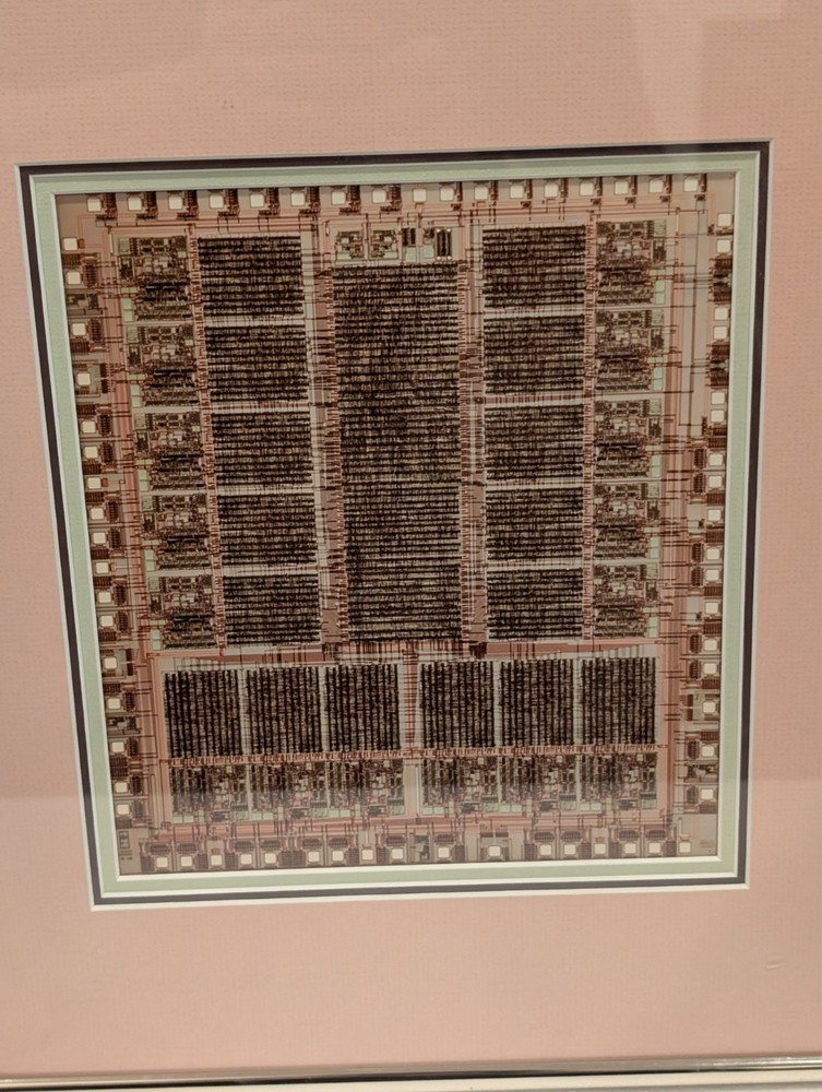 Nortel Framed Microchip Die Artwork – Vintage Telecom ASIC Engineering Display