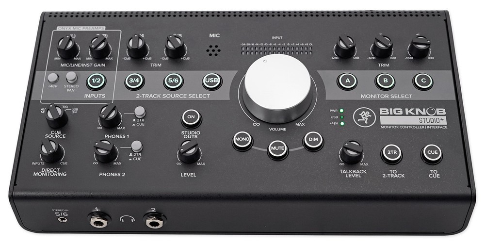 Mackie Big Knob Studio + Plus 4x3 Studio Monitor Controller Interface+Mic+Mount