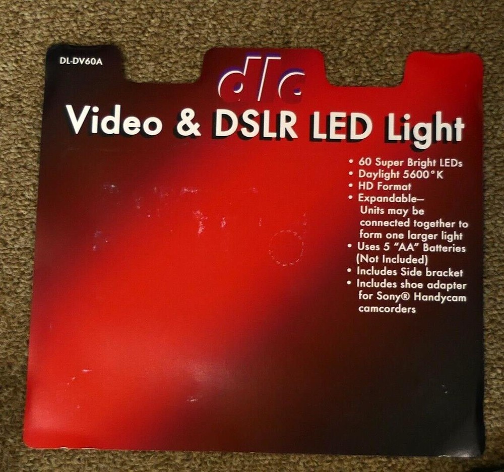 dlc model DL-DV60A compact video/DSLR light