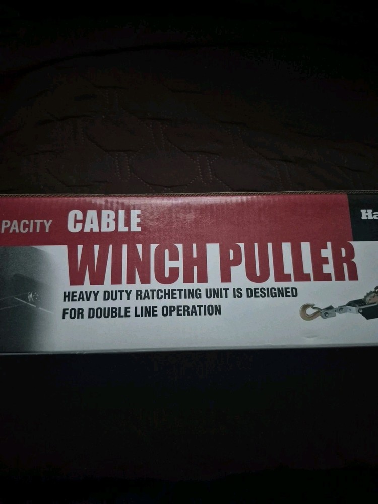 Haul Master #69854 - 4000 LB. Capacity Cable Winch Puller, Double Line Operation