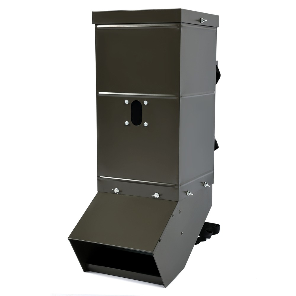 85 LBS Gravity Feeder Box For Deer Tree Post Mount Feeder Wild Game Hunting