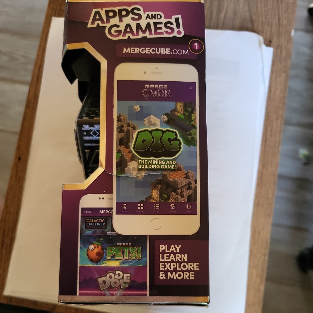 Merge Cube Holographic Handheld AR/VR Holograms Use Phone Android & Apple - NEW™