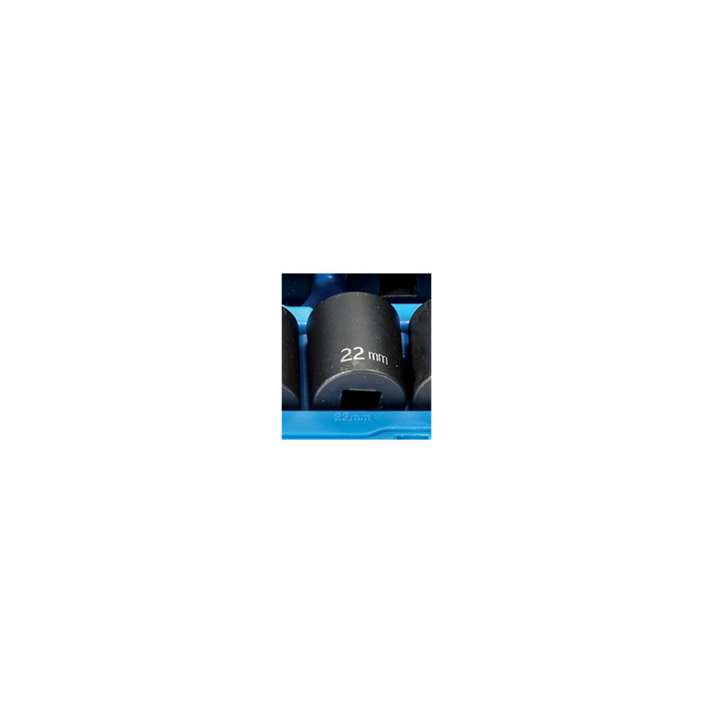 Grey Pneumatic 1/2" Drive x 22mm Standard - 12 Point Socket